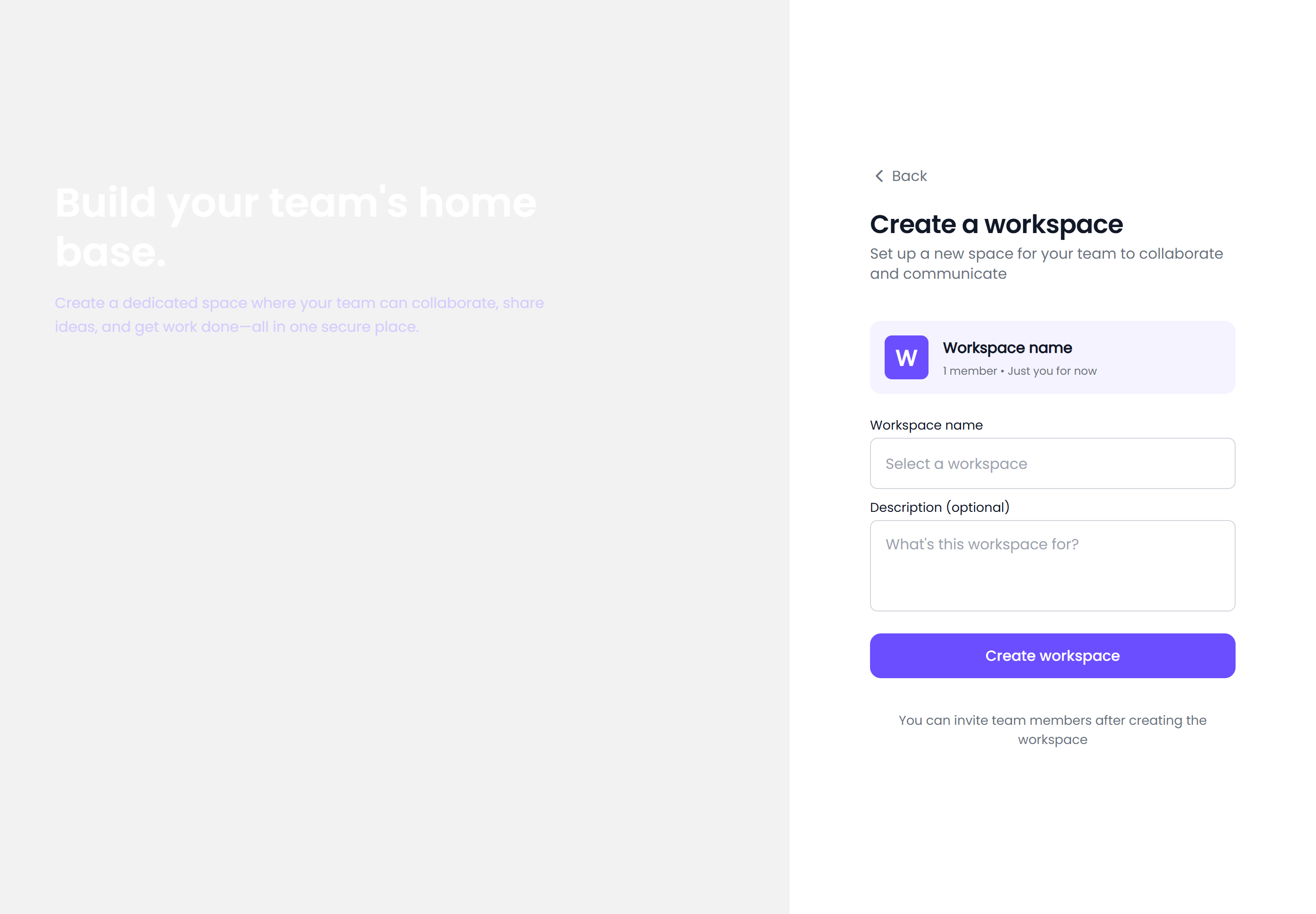 Creating a workspace at a desktop viewport