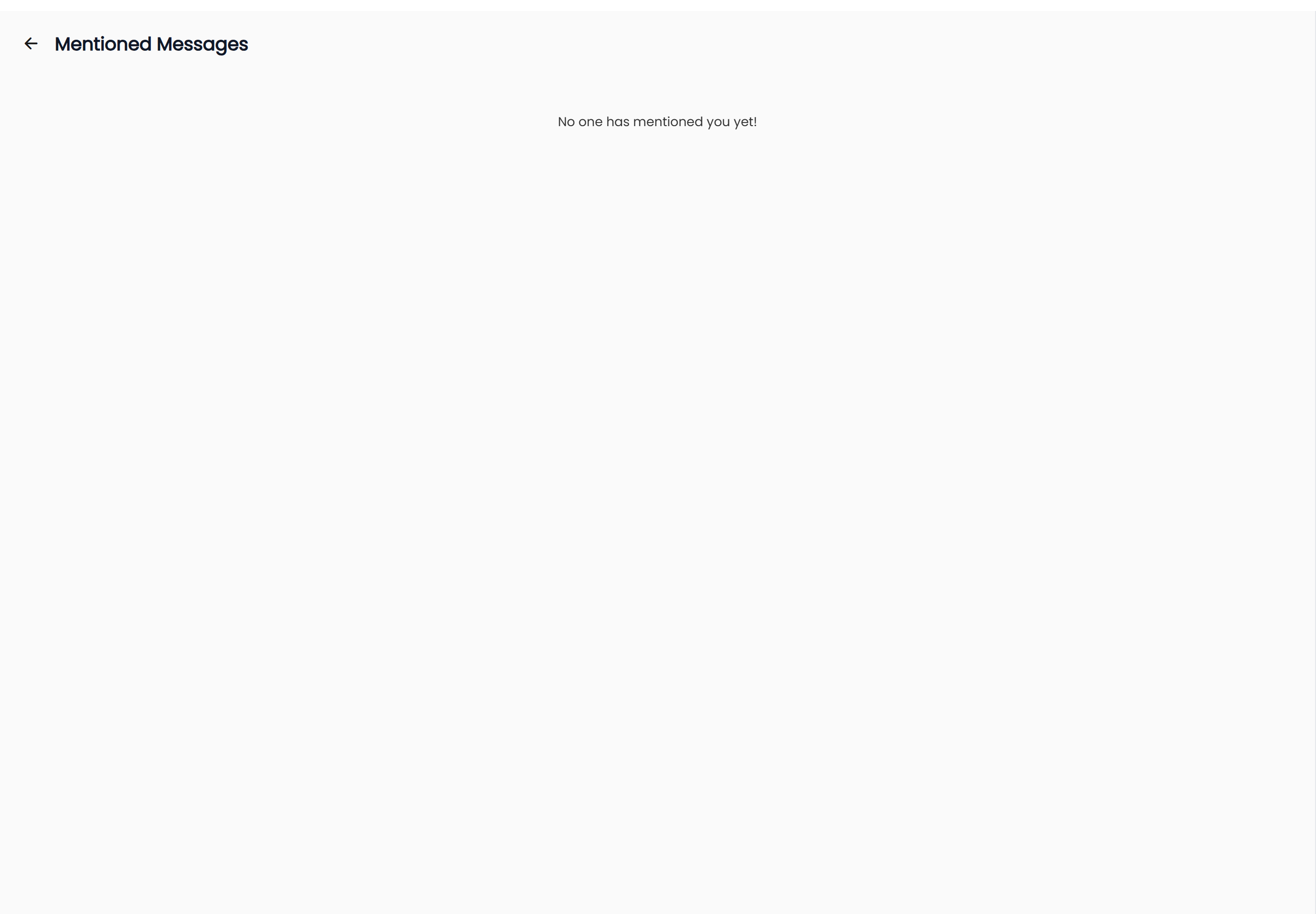 Messages that mention you at a desktop viewport